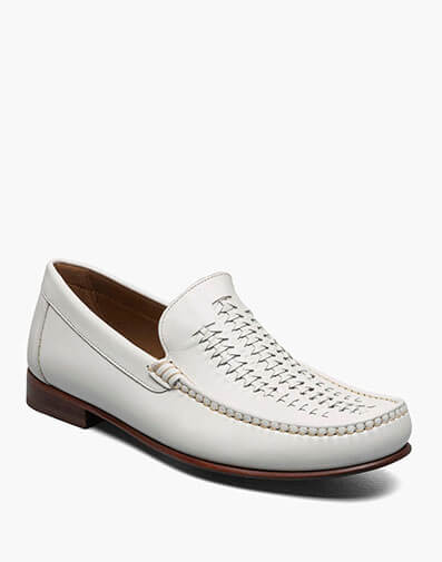 Beaufort Moc Toe Weave Loafer in White for $99.90 dollars.