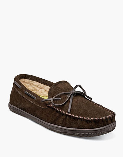 Cozzy Moc Toe Tie Slipper in Chocolate for $59.95 dollars.