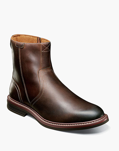Norwalk Plain Toe Side Zip Boot in Brown CH for $150.00 dollars.