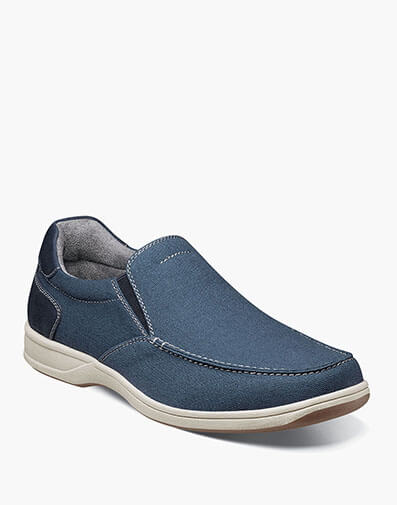 Lakeside Canvas Moc Toe Slip On in Navy for $90.00 dollars.