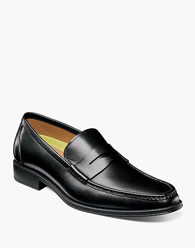 Amelio Moc Toe Penny Loafer in Black for $125.00 dollars.