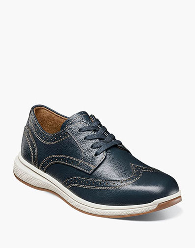 Great Lakes Jr. Boys Wingtip Oxford in Navy for $59.95 dollars.