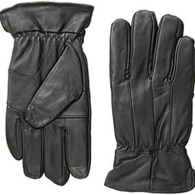 Lined Work Gloves Genuine Leather in Black for $19.90 dollars.