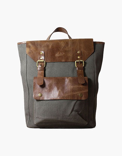 Orazio Canvas/Leather Backpack in Gray for $99.95 dollars.