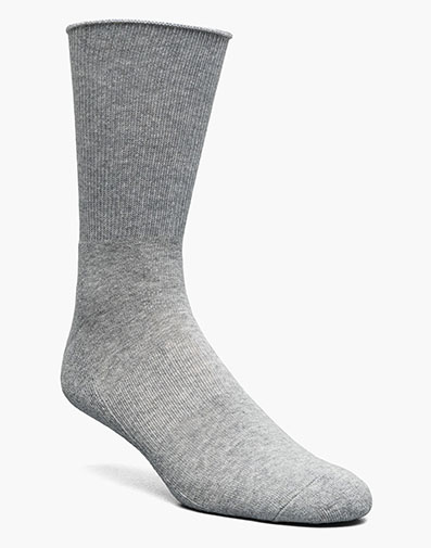 2-Pack Soft Stretch Men's Crew Dress Socks in Gray for $20.00 dollars.