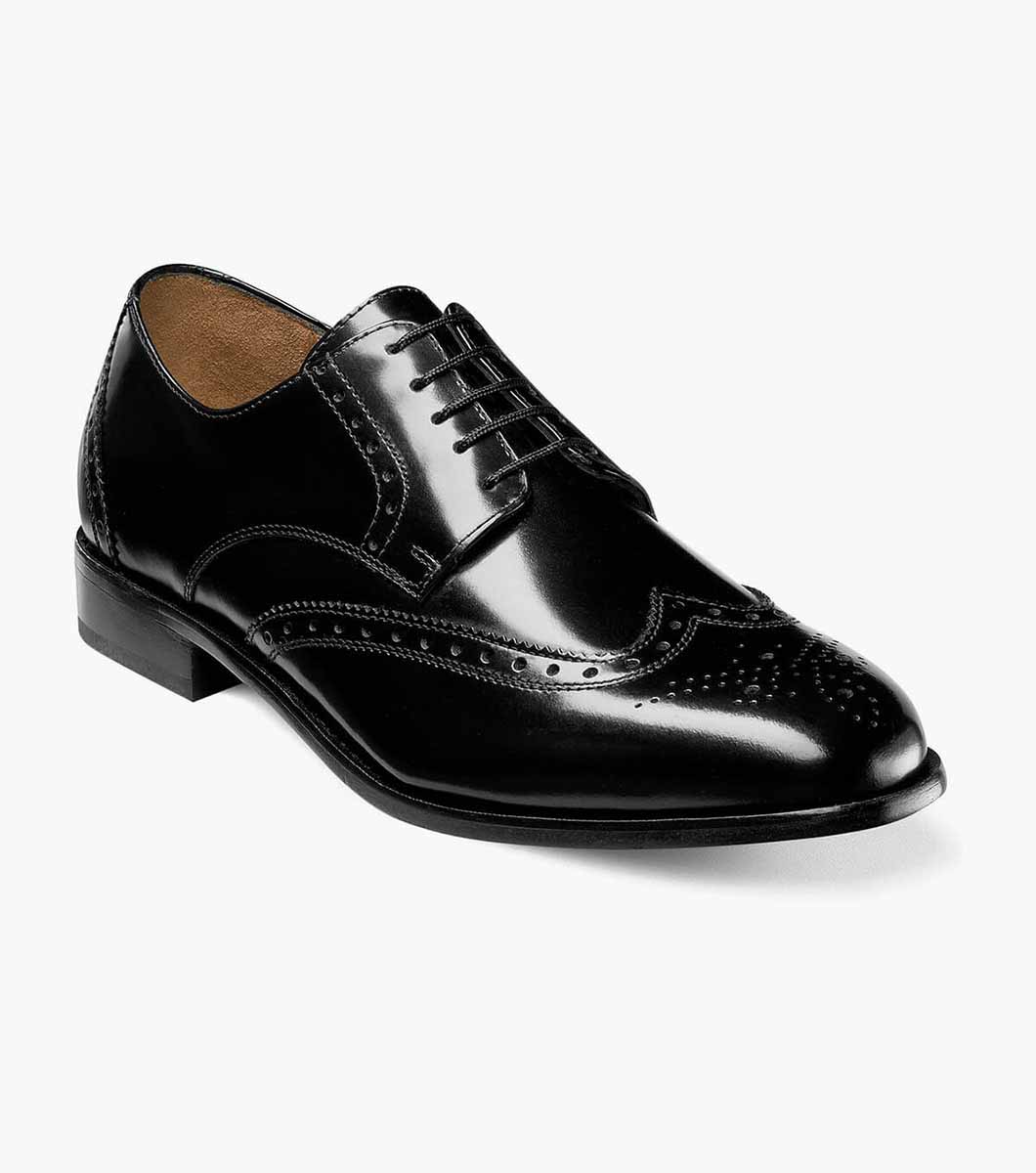 wingtip leather shoes