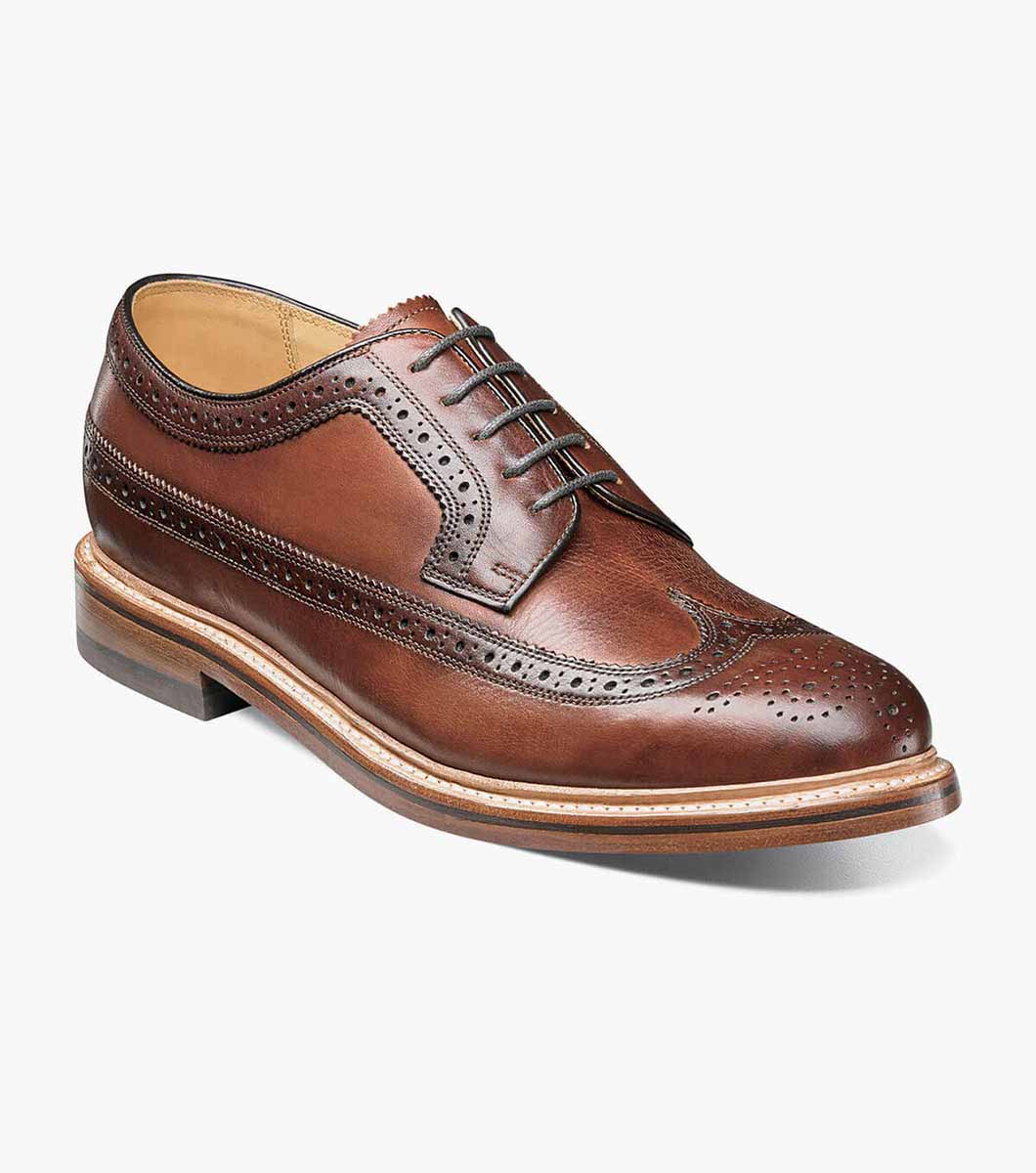 Florsheim Kenmoor II Men's Wingtip Oxford Shoes (Cognac)