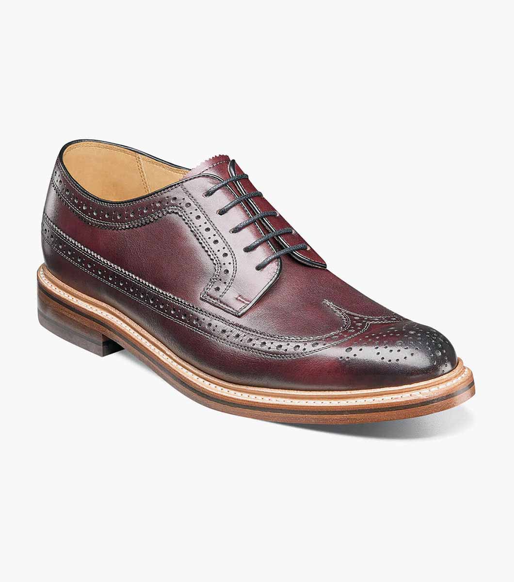 Florsheim Shoes Kenmoor II Wingtip Oxford Burgundy Size 8