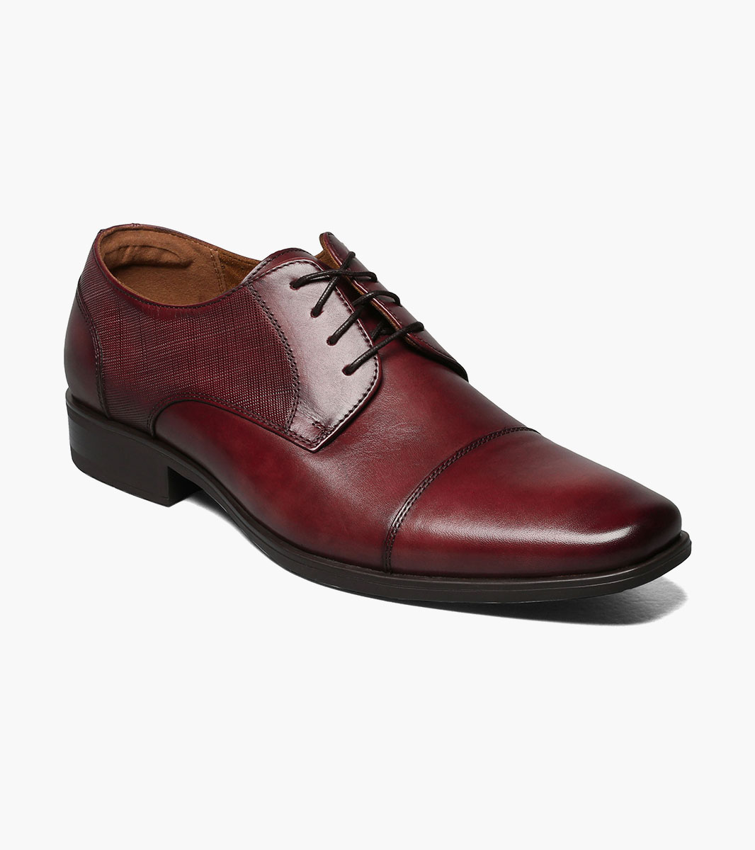 Florsheim Shoes Jackson Cap Toe Oxford Burgundy Size 8