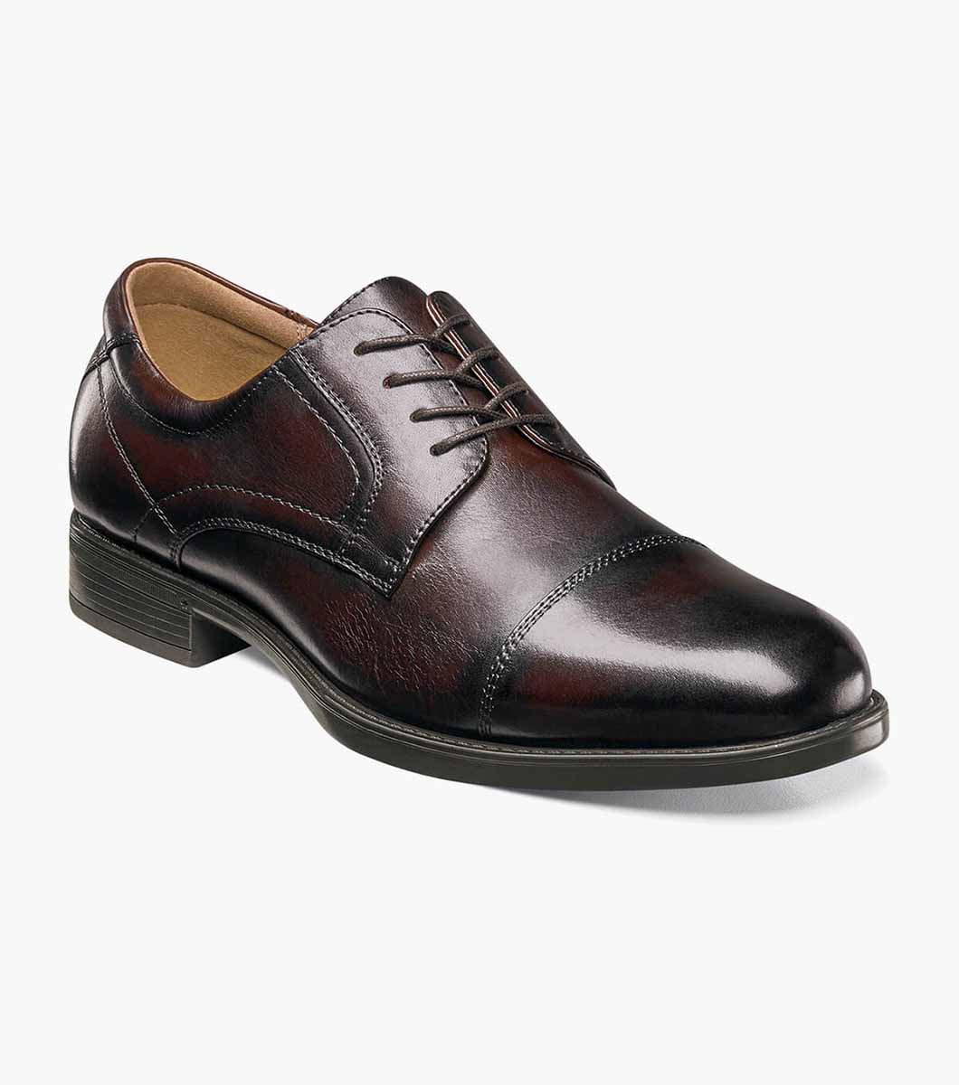 Florsheim Finley Cap Oxford 11181-247 Mens Brown Dress Oxfords Shoes 10 