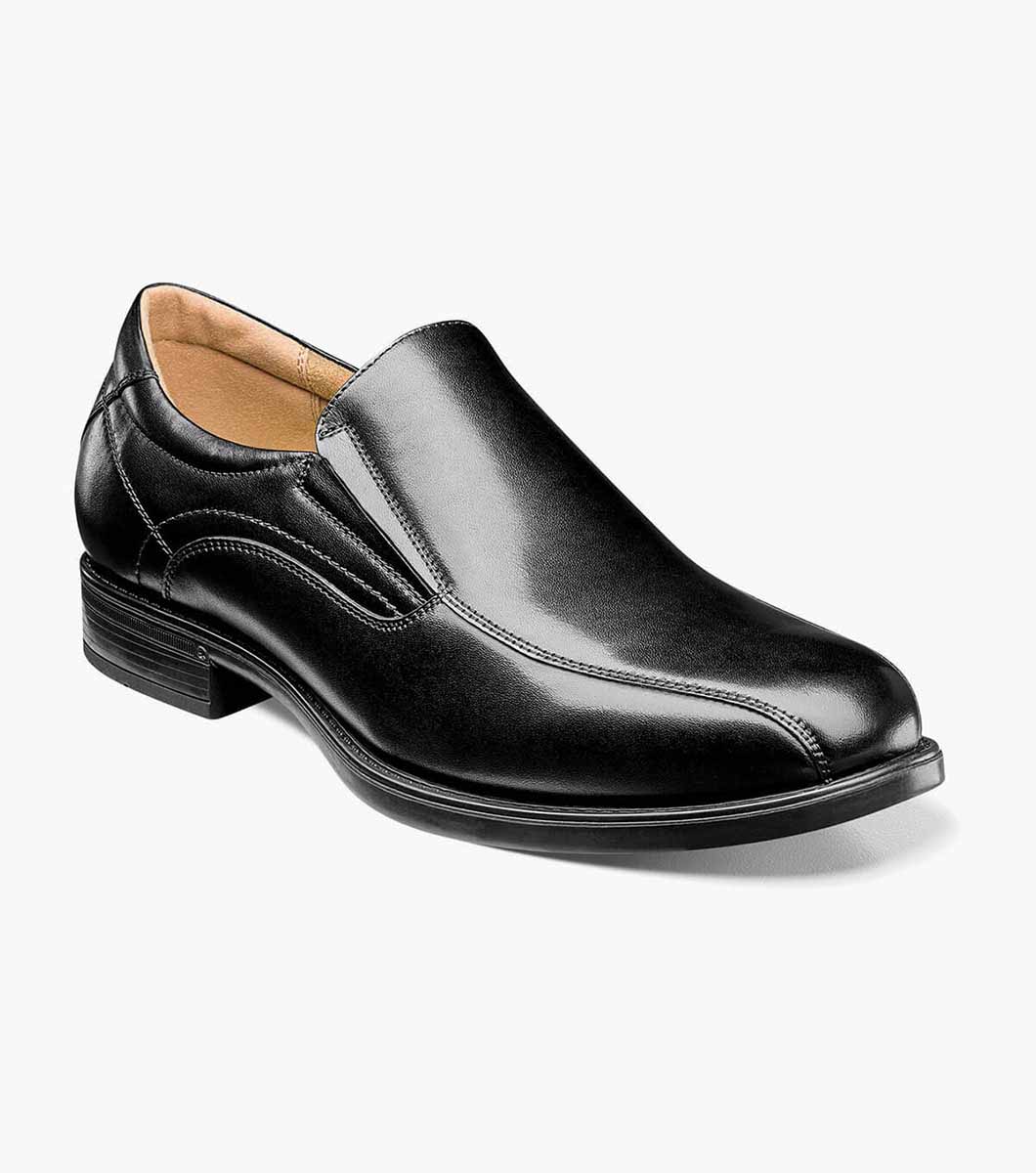 Men's Slip On Dress Shoes Bicycle Toes and Frontal Stitching Line 