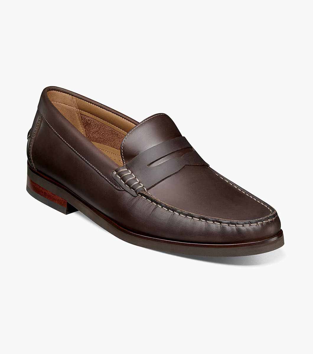 Florsheim Shoes Berkley Flex Moc Toe Penny Loafer Brown CH Size 11