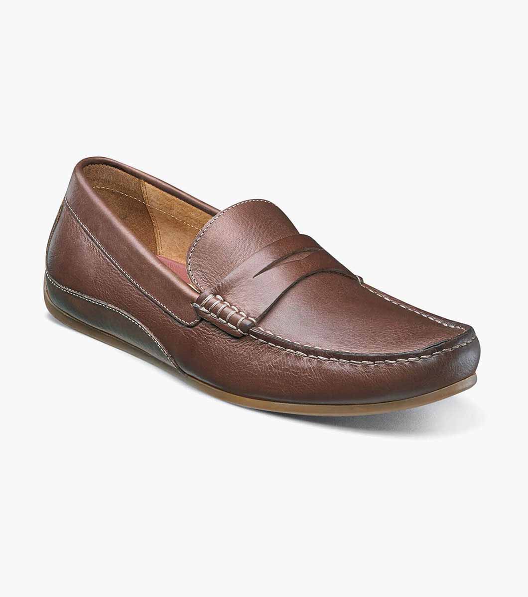 Men’s Casual Shoes | Cognac Moc Toe Penny Driver | Florsheim Oval