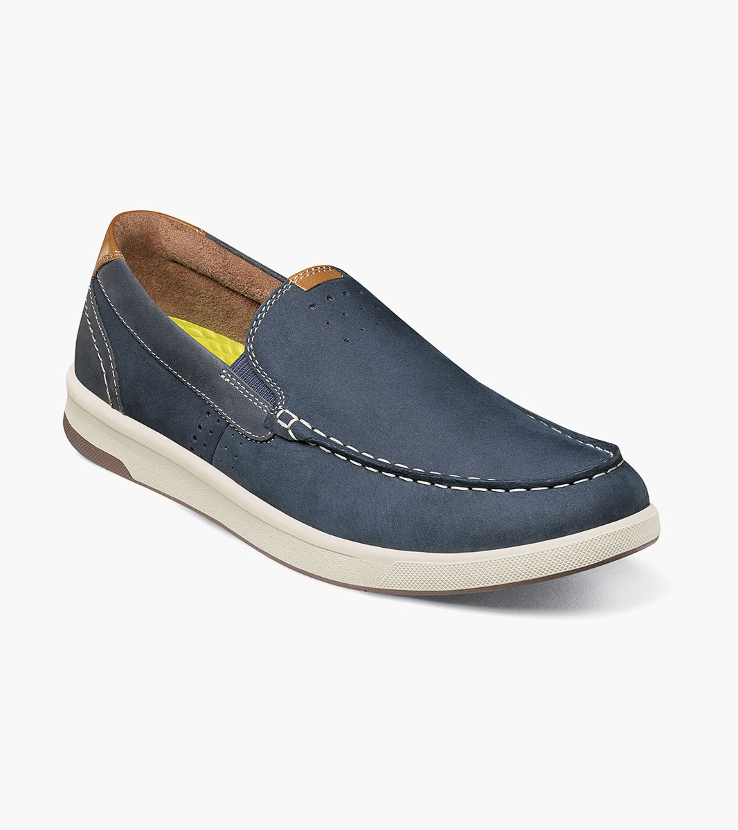 Florsheim Shoes Crossover Moc Toe Slip On Sneaker Navy Nubuck Size 9