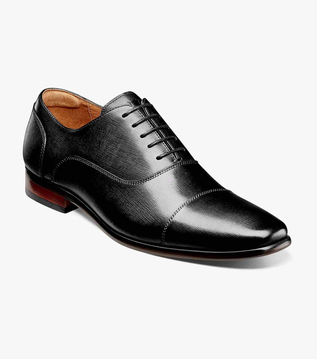 black balmoral oxford dress shoes