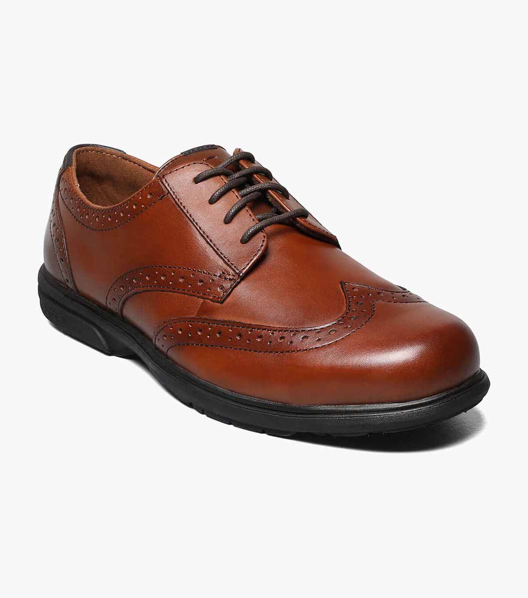 Ombord Kyst orm Loedin Work Steel Toe Brown Wingtip Oxford Work Shoes | Florsheim.com