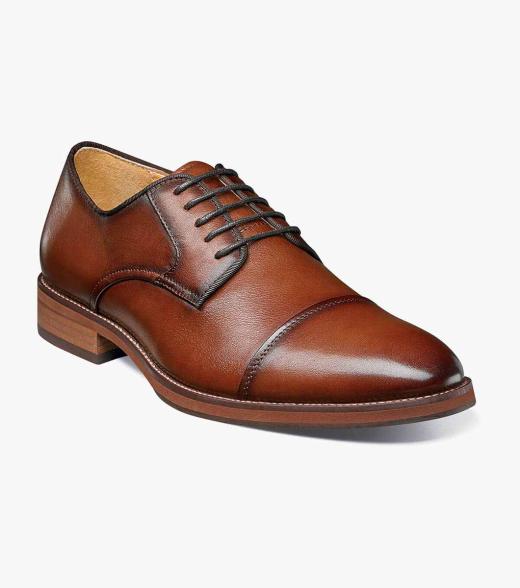 Men’s Dress Shoes | Cognac Cap Toe Oxford | Florsheim Blaze