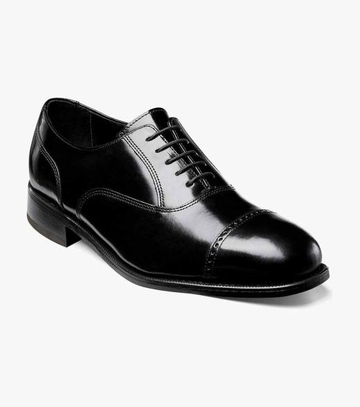 Men’s Dress Shoes | Black Cap Toe Oxford | Florsheim Lexington