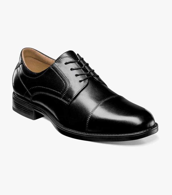 Men’s Dress Shoes | Black Cap Toe Oxford | Florsheim Salerno