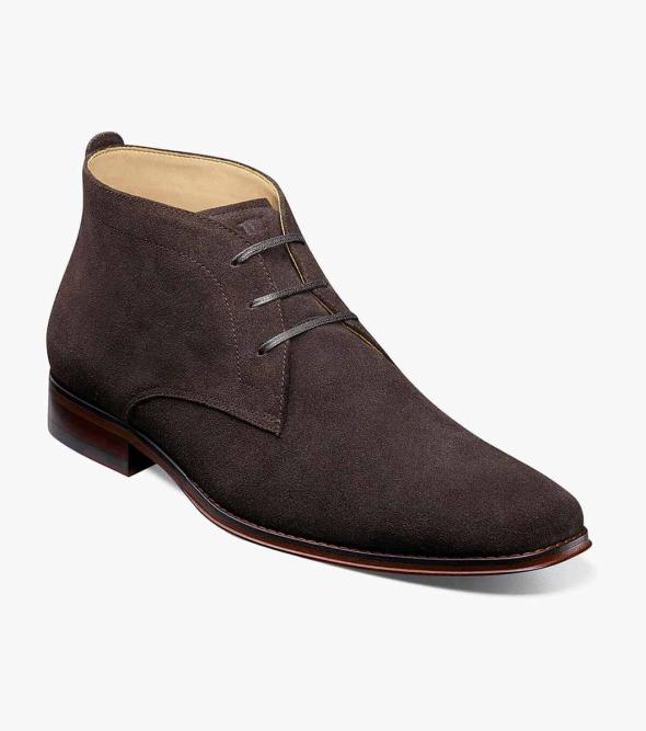 Men’s Dress Shoes | Brown Plain Toe Chukka Boot | Florsheim Fuel