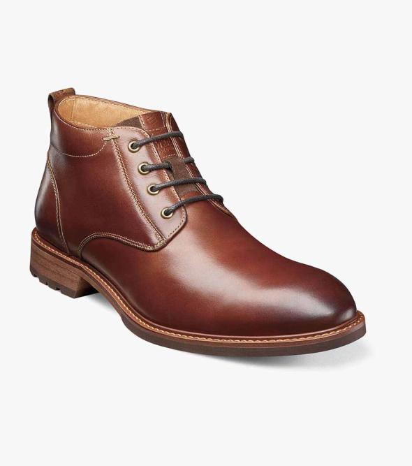 Men’s Casual Shoes | Chestnut Cap Toe Lace Up Boot | Florsheim Lodge