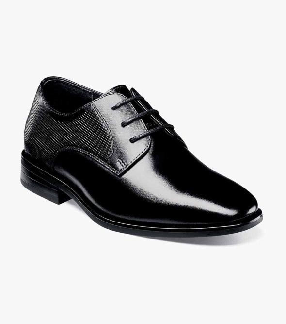 Boy’s Dress Shoes Black Cap Toe Oxford Florsheim Postino Jr.