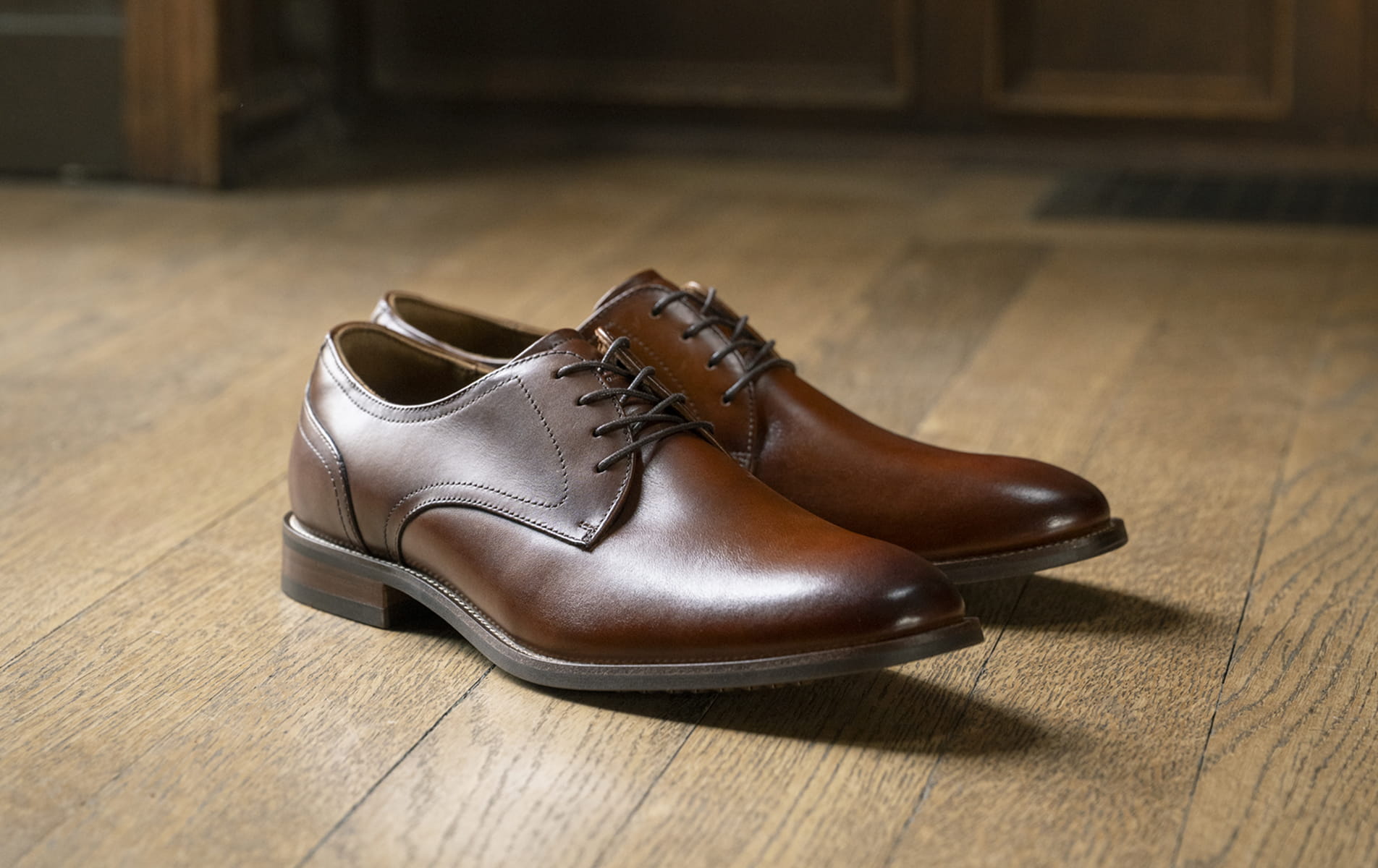 Shop Florsheim dress featuring the Rucci plain toe oxford in cognac.
