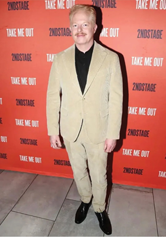 April 2022: Actor Jesse Tyler Ferguson wears Florsheim shoes during the opening night of the Broadway show, Take Me Out.