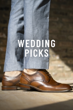 Wedding Picks Image features the Rucci wingtip in cognac.