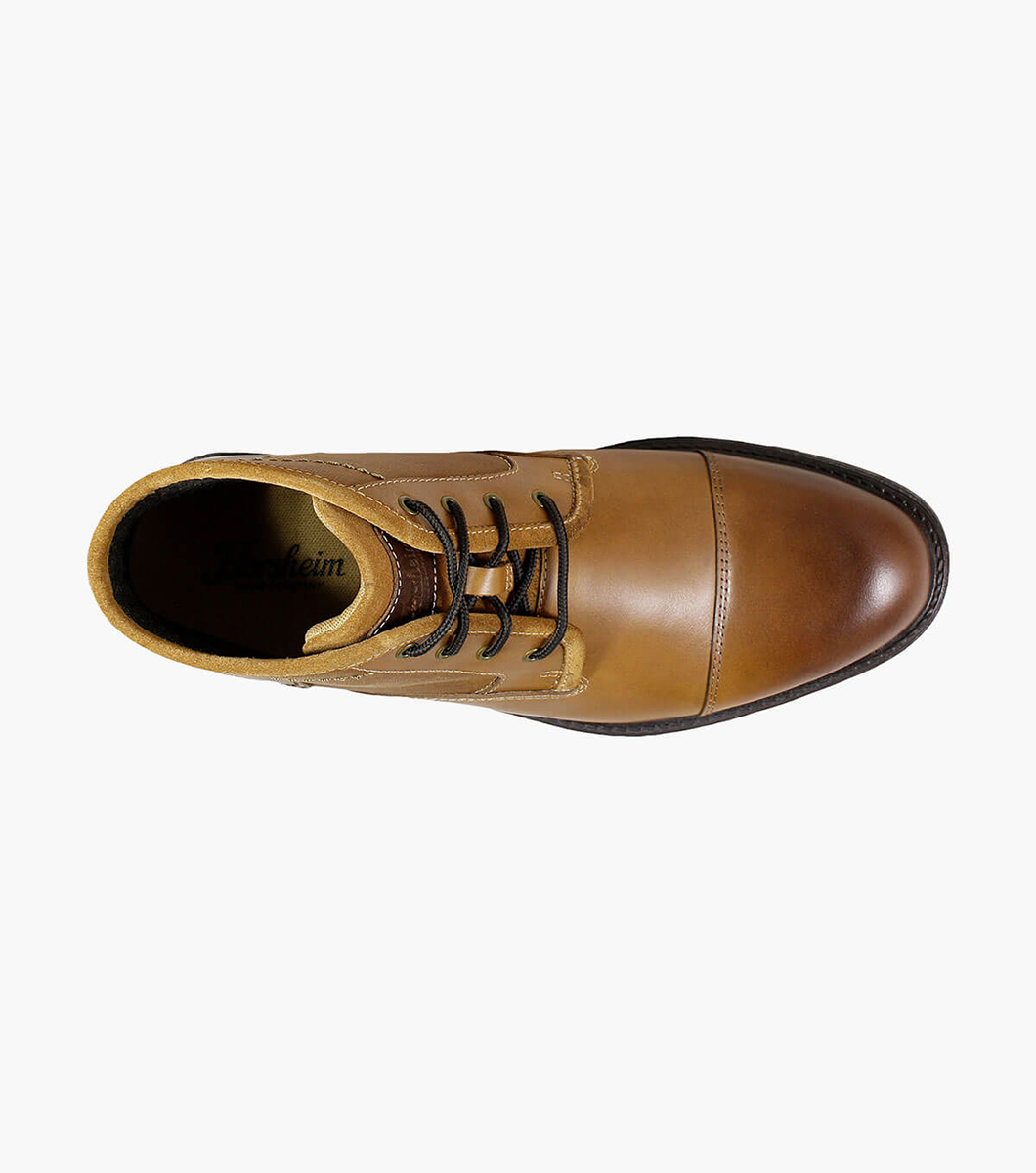 Clearance Men’s Shoes Tan Cap Toe Lace Up Boot