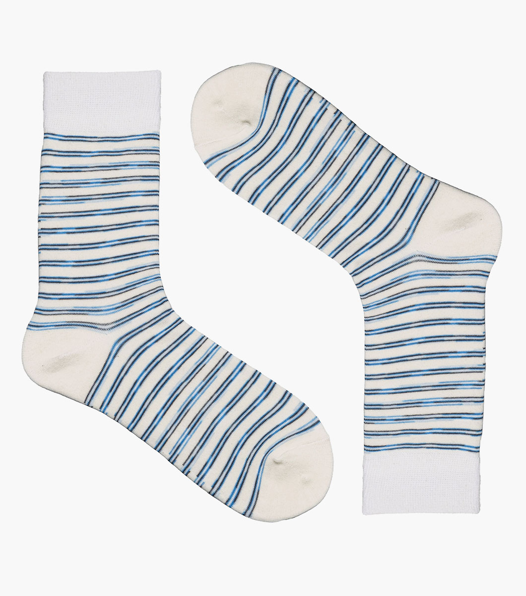 Heather Stripe in White Multi Rotate View