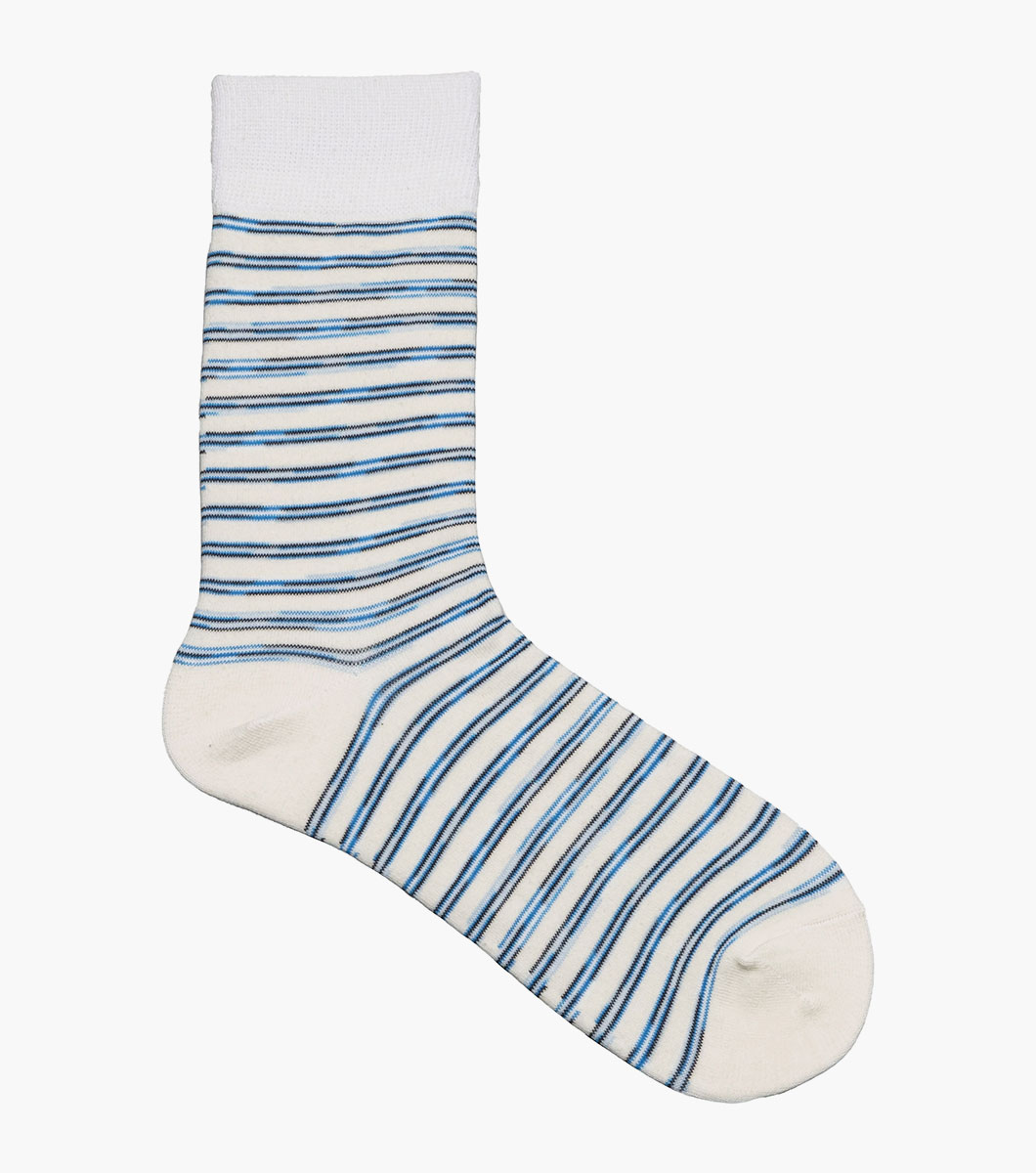 Heather Stripe in White Multi Rotate View