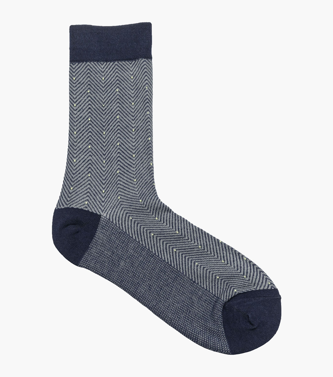 Herringbone Dot in Navy Rotate View