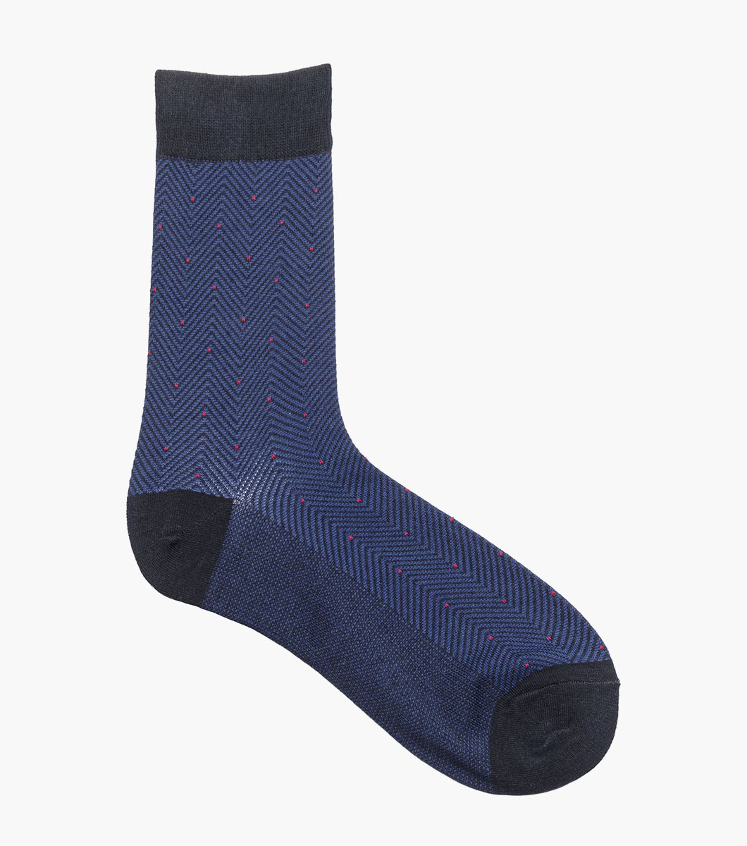 Herringbone Dot in Navy Multi Rotate View