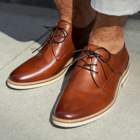"Formal Shoes For Men: What You Should Know." The featured product is the Postino Cap Toe Oxford in Cognac.