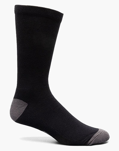 Cush Comfortech Men's Crew Dress Socks in Black for $12.00 dollars.