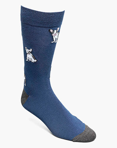 Bulldog Men's Crew Dress Socks in Navy for $10.00 dollars.
