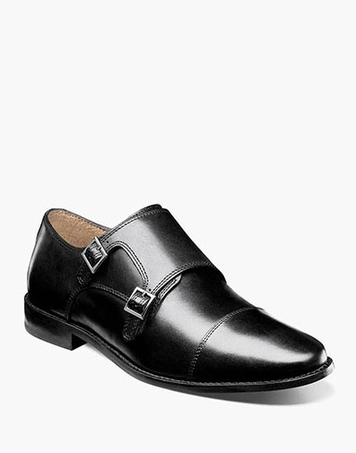 Montinaro Cap Toe Monk Strap in Black for $79.90 dollars.