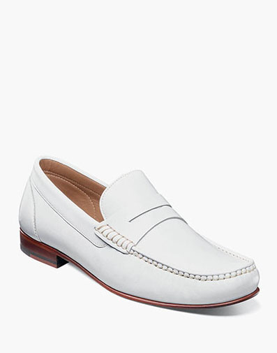 Beaufort Moc Toe Penny Loafer in White for $69.90 dollars.