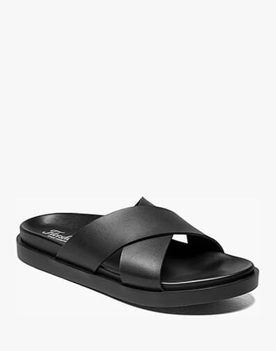 Tobago Cross Strap Slide Sandal in Black for $49.90 dollars.