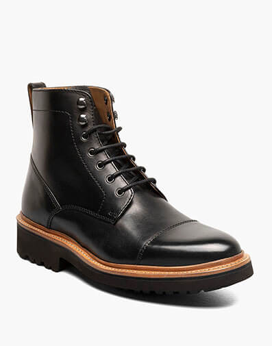 Whitmore Cap Toe Boot in Black for $250.00 dollars.