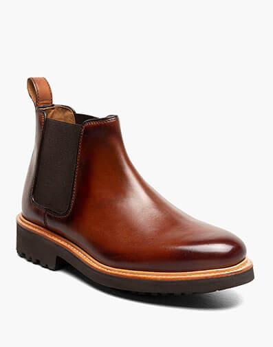 Whitmore Plain Toe Gore Boot in Cognac for $225.00 dollars.