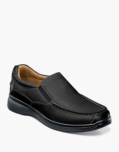 Great Lakes Moc Toe Oxford in Black Crazy Horse.