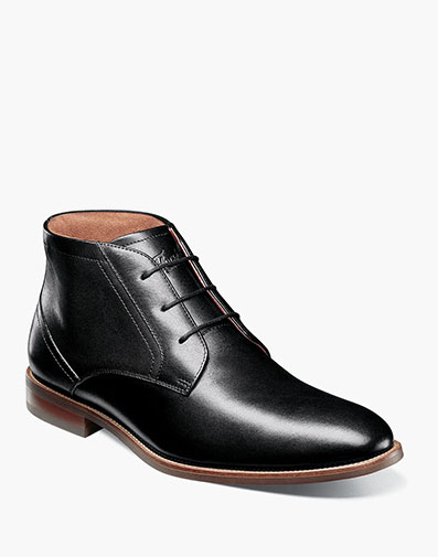 Rucci Plain Toe Chukka Boot in Black for $140.00 dollars.