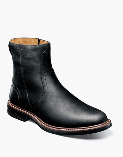 Norwalk Plain Toe Side Zip Boot in Black CH for $150.00 dollars.