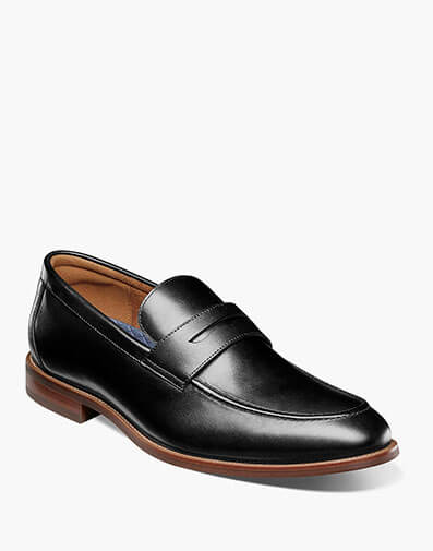 Rucci Moc Toe Penny Loafer in Black for $130.00 dollars.