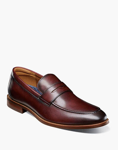 Rucci Moc Toe Penny Loafer in Burgundy for $130.00 dollars.