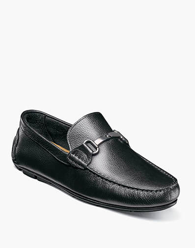Lago Moc Toe Venetian Driver in Black Tumbled for $59.99 dollars.