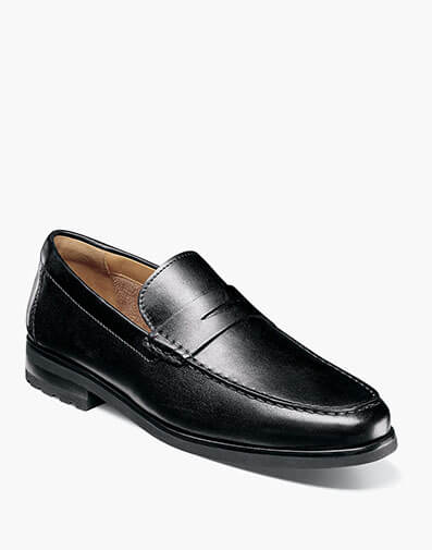 Hawthorne Moc Toe Penny Loafer in Black for $140.00 dollars.