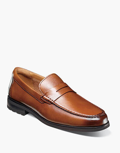 Hawthorne Moc Toe Penny Loafer in Cognac for $140.00 dollars.